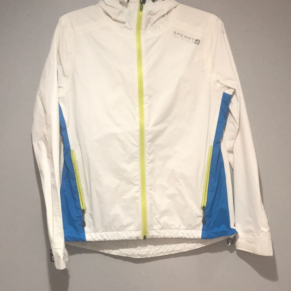 White Sperry Rain Jacket. Size Medium.